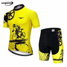 WEIMOSTAR-Conjunto de ropa de Ciclismo transpirable para Hombre, Maillot, pantalones cortos, 2020 2024 - compra barato