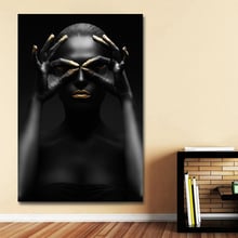 Canvas Prints Painting Modern Black Woman Model Wall Art Poster And Prints Pictures Home Decoration For Living Room No Frame 2024 - buy cheap