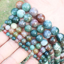 Natural Indian Agates 4,6,8,10,12,14,16mm Round Beads15"/38cm ,Min. Order is $10,we provide mixed wholesale for all items ! 2024 - buy cheap