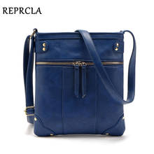 Женская сумка через плечо REPRCLA, винтажная сумка из искусственной кожи с двойной молнией, 9L33 2024 - купить недорого