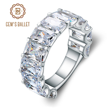 Gem's Ballet Wedding White Simulant Diamond Channel Set Ring 925 Sterling Silver Engagement Birthday Anniversary Ring For Women 2024 - buy cheap