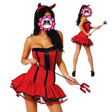 Halloween Devil Costumes for Women High Quality Red devil costumes cosplay Sexy Role playing costume 2024 - buy cheap