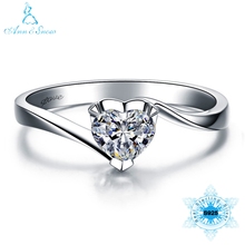 Anillo de Plata de Ley 925 para mujer, joyería fina de lujo para boda, accesorios originales para mujer, anillo de diamantes de plata de compromiso con corazón S925 2024 - compra barato