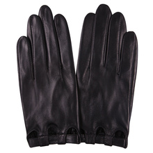 Spring  Autumn Winter Leather Gloves Lady Driving Locomotive Fashion Lining Gloves Touch Screen Sheepskin Thin Section L17047-5 2024 - buy cheap