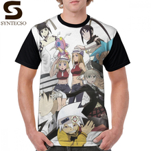 Camiseta soul eater 100 poliéster, camiseta estilosa de manga curta 2024 - compre barato