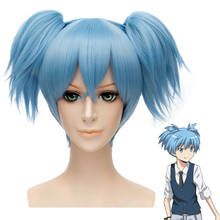 Peruca de festa de halloween com cabelo sintético, peruca para cosplay de anime assassination shishiota nagisa rabo de cavalo ansatsu kyoushitsu 2024 - compre barato