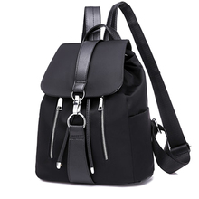 Женский рюкзак, школьные сумки для девочек-подростков, нейлоновый дизайн с замком на молнии, черный женский рюкзак Mochila, модный рюкзак 2024 - купить недорого
