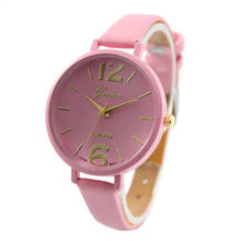 Relogio Feminino Women Watch Fashion Gold Numerals Dial Faux Leather Analog Quartz Wrist Watch Watches Clock Best Gift 2024 - buy cheap