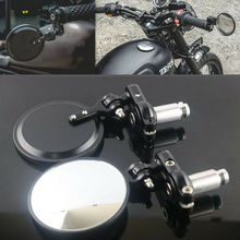 Motocicleta CNC Alumínio Rotate Round 7/8 "Handle Bar End Side Espelhos Retrovisores 4194422871266 2024 - compre barato