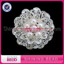 50pcs/lot+60mm+2016 Fashion brooches beautiful crystal and pearl brooch for wedding invitation and Party 2024 - buy cheap