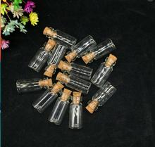 Mini frascos de vidro fofos 11x22mm 100 peças, frascos fofos de cortiça transparente frascos jarros recipientes garrafa de desvio dos desejos presentes para festa 2024 - compre barato