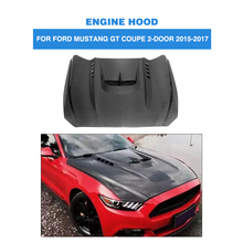 Carbon Fiber Car Front Hood Covers Auto Engine Hood for Ford Mustang Coupe Convertible 2-Door 2015-2017 FRP Unpainted 2024 - buy cheap