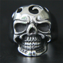 1pc Support Dropship New Hollow Out Ring 316L Stainless Steel Jewelry Band Party Punk Skull Ring 2024 - buy cheap