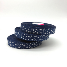 5Yards/lot 1" (25mm) Navy blue Printed STARS Grosgrain Ribbon Hair Bow Wedding Christmas Decoration DIY Sewing 2024 - buy cheap