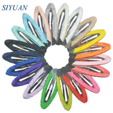 60pcs/lot 1.8 inch Ribbon Covered Alloy Snap Clip Girl Hair Pin Headwear Accessories JZ10 2024 - buy cheap