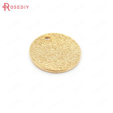 (33641)20PCS 8MM 12MM 24K Gold Color Brass Frosted Round Disk Charms High Quality Diy Jewelry Findings Accessories 2024 - buy cheap