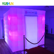 Mini Cute Cube Portable photo booth 6ft Inflatable Selfie Enclosure photo booth Tent Neon LED Photo booth Backdrops For hot sale 2024 - buy cheap