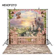 Castle Landscape Photography Background Lanterns Floral Observation Deck Sunset Wedding Backdrop Photobooth Studio 2024 - buy cheap