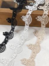 3 Meters 4.5cm Width 2019 Black Khaki Embroidered Lace Trim Wedding Dress Accessories Headwear Headbands 2024 - buy cheap