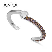 ANKA Brand Trendy Geometric Cuff Bracelet Crystal Mesh Dust Bangles For Women Luxury Wedding Party Jewelry #131054 2024 - buy cheap