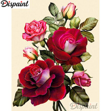 5D алмазная вышивка Dispaint, картина с квадратными/круглыми стразами «сделай сам», «Цветочный пейзаж розы», домашний декор, подарок A10362 2024 - купить недорого