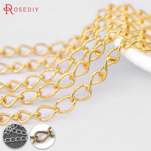 (25930)5 meters Chain width:3.1MM Quality Gold Plated Copper Extended Chain Necklace End Chains Diy Jewelry Findings Accessories 2024 - buy cheap