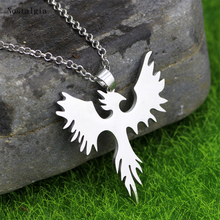 Men's Stainless Steel Pendant Necklaces Phoenix Bird Firebird Biker Charm Bird of Wonder Animal Necklace Jewelry Fashion Accesso 2024 - buy cheap