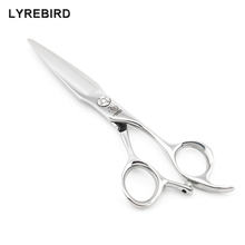 Tesoura de cabelo, barbeiro, 6 polegadas, lâmina de espada, corte de cabelo, japão 440c, alta classe, lyrebird, 1 segundo 2024 - compre barato