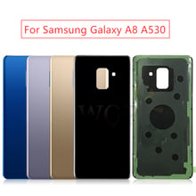 Capa traseira de vidro para bateria de samsung, capa para galaxy a8 a530 2018, substituição para samsung a530 2024 - compre barato