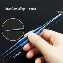 Straight or Elbow tweezers Titanium Alloy Fly line fingerprint Tweezers for Phone copper wire repair clip jumper line 0.15MM 2024 - buy cheap