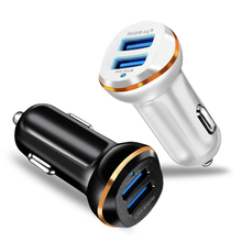 3.1A Adapter Fast Charging Car Charged Auto Dual USB Car Charger Phnom Penh with LED Light Emitting Dual USB Car Mobile Charger 2024 - buy cheap