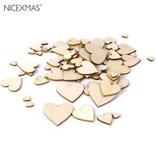 Plain Wood Simple DIY Wooden Hearts Embellishment Kid Art Decor Scrapbooking Craft Card Painted Varnished Lovely Patten 2024 - buy cheap
