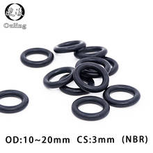 50PC/lot Rubber Ring NBR Sealing O Ring 3mm Thickness OD10/11/12/13/14/15/16/17/18/19/20*3mm O-Ring Seal Gaskets Oil Ring Washer 2024 - buy cheap