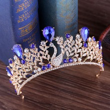 Coroa de cisne e strass feminina, acessório de luxo para casamento e festas princesa diamdem 2024 - compre barato