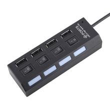 Portable ON/OFF Switch 4 Port USB 2.0 HUB High-Speed 480 Mbps Compatible Laptop PC #24 #5646 2024 - buy cheap