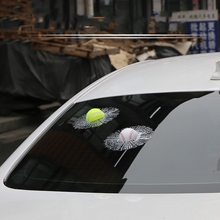 Aliauto Funny 3D Car Sticker Football Basketball Tennis Baseball Hit Window For Volkswagen Golf Polo Opel Kia Ford Focus Toyota 2024 - buy cheap