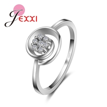 Anéis vazados com flores belas, anéis femininos de prata esterlina 925 joia atacado para mulheres envio rápido 2024 - compre barato