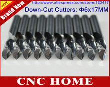 DOWN Cutter, 5pc 6*17MM Single Flute End Mill Cutting Tools/Machining, CNC Tools CNC Router Bits Wood Router Milling Cutter Set 2024 - buy cheap