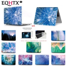 Eqhtx-capa colorida com estampa de folhas para apple macbook air pro retina 11 12 13.3 15.4 polegadas, barra de toque nova air 13 15 polegadas 2024 - compre barato