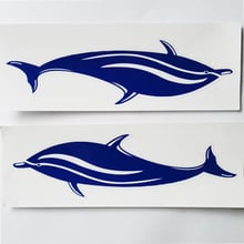 Pegatinas de vinilo de delfín para Kayak, canoa, barco, coche, SUP, tabla de surf DIY, 2 piezas 2024 - compra barato