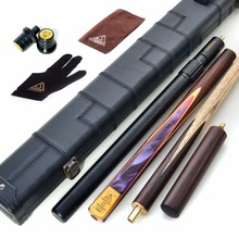 CUESOUL 57" 3/4 Jointed Snooker Cue Hand-Spliced with 2 Extensions Packed in Leatherette Cue Case 2024 - buy cheap