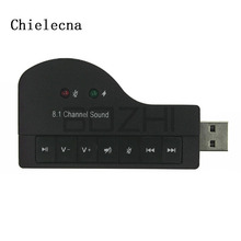 Chielecnal External USB Sound Card Adapter 8.1 Channel 3D Audio Headset Microphone 3.5mm Jack For Win XP/7/8 Android Linux MacOS 2024 - buy cheap