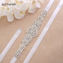 SESTHFAR Crystal Pearls Bridal Belt Hand Beaded Wedding Belts Silver Rhinestones Bridal Sash For Wedding Dresses 2024 - buy cheap