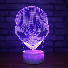 Aliens Colorful 3d Small Night Lights Creative Touch Led Decorative Lights Christmas decorations gift for baby room lights 2024 - buy cheap