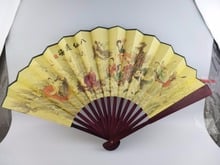 Chinese art paper paintings folding fan-Eight Immortals crossing the sea 2024 - buy cheap