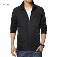 FALIZA New Fashion Male Bomber Jacket Coat Men Spring Business Casual Clothes Summer Thin Windbreaker Mens Black Jackets.JKQ 2024 - buy cheap