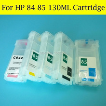 6 unids/set 130ML vacío HP84 85 cartucho de tinta recargable para impresora HP Designjet 90 30 130 con Chip ARC 2024 - compra barato