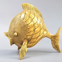 Collection of Chinese Fengshui bronzes hand carving wealth auspicious figurines fish sculptures free shipping ,tropical fish 2024 - buy cheap