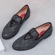 XQWFH Fashion Men Loafers Italy Brand Party Wedding Men  Dress Shoes Fashion Men's Business Shoes 2024 - compre barato