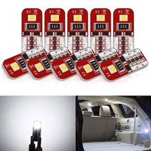 10x T10 W5W Led Bulb Canbus Car Interior Light Turn Signal Clearance Lamp For VW Touareg Touran Polo Bora Tiguan Caddy CC GTI 2024 - buy cheap